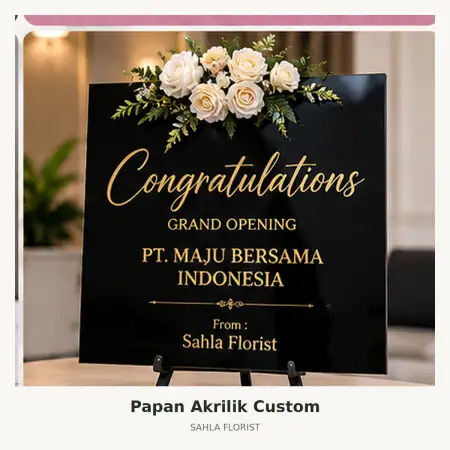 Papan Bunga Akrilik Manokwari